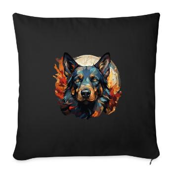 Dog - Sofa pillowcase 17,3'' x 17,3'' (45 x 45 cm) - black - Front