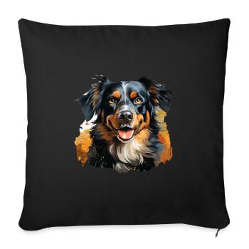 Dog - Sofa pillowcase 17,3'' x 17,3'' (45 x 45 cm) - black - Front