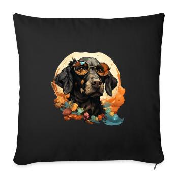 Dog - Sofa pillowcase 17,3'' x 17,3'' (45 x 45 cm) - black - Front
