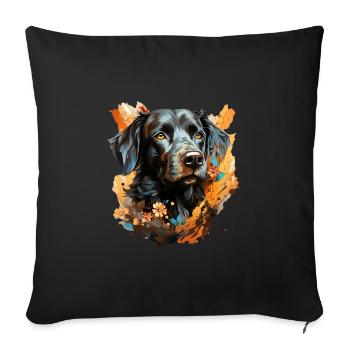 Dog - Sofa pillowcase 17,3'' x 17,3'' (45 x 45 cm) - black - Front
