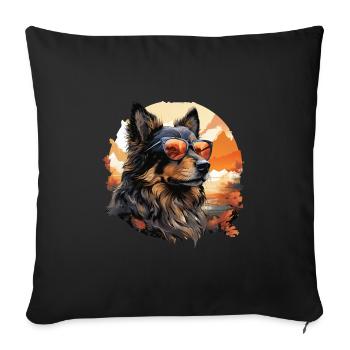 Dog - Sofa pillowcase 17,3'' x 17,3'' (45 x 45 cm) - black - Front