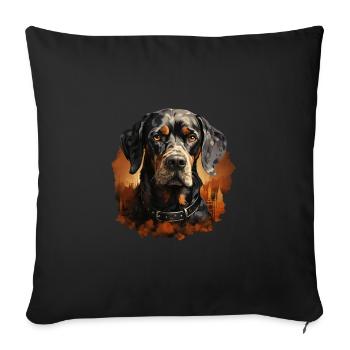 Dog - Sofa pillowcase 17,3'' x 17,3'' (45 x 45 cm) - black - Front