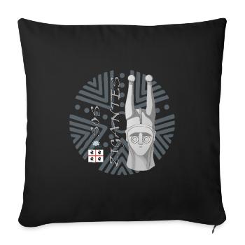 Giant Sardinia of Mont'e Prama - Sofa pillowcase 17,3'' x 17,3'' (45 x 45 cm) - black - Front
