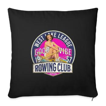 West lake league rowing club - Sofa pillowcase 17,3'' x 17,3'' (45 x 45 cm) - black - Front
