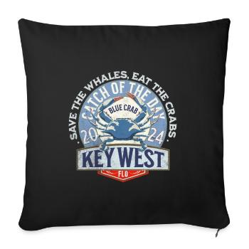 Key West catch of the day - Sofa pillowcase 17,3'' x 17,3'' (45 x 45 cm) - black - Front