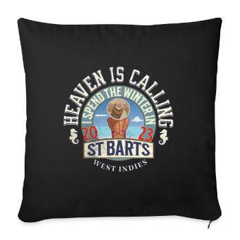 I spend the winter in St Barts - Sofa pillowcase 17,3'' x 17,3'' (45 x 45 cm) - black - Front