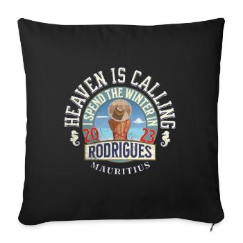 I spend the winter in Rodrigues Mauritius - Housse de coussin décorative 45 x 45 cm - noir - Devant