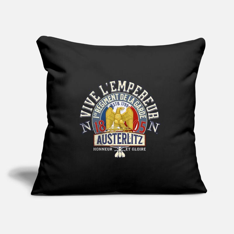 Vive l empereur Austerlitz 1805 Housse de coussin décorative 45 x 45 cm