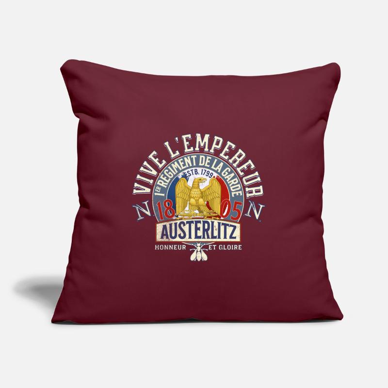 Vive l empereur Austerlitz 1805 Housse de coussin décorative 45 x 45 cm