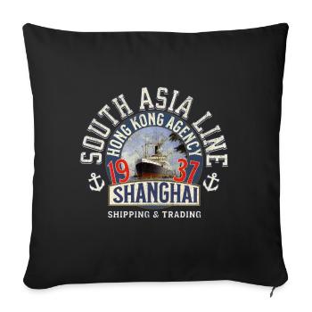 South Asia vintage line Shanghai - Sofa pillowcase 17,3'' x 17,3'' (45 x 45 cm) - black - Front