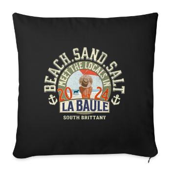 Meet the locals in La Baule - Housse de coussin décorative 45 x 45 cm - noir - Devant