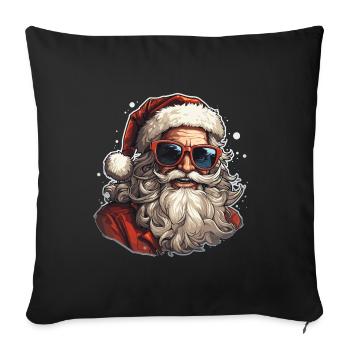Santa Claus - illustration - Sofa pillowcase 17,3'' x 17,3'' (45 x 45 cm) - black - Front