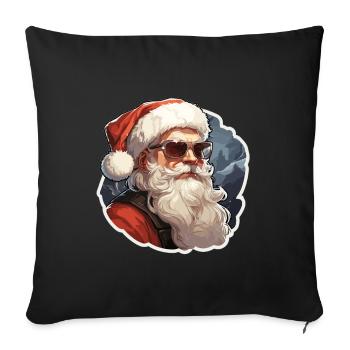 Santa Claus - illustration - Sofa pillowcase 17,3'' x 17,3'' (45 x 45 cm) - black - Front