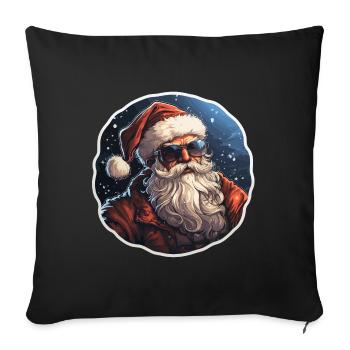 Santa Claus - illustration - Sofa pillowcase 17,3'' x 17,3'' (45 x 45 cm) - black - Front