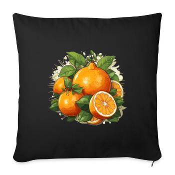 Orange - Illustration - Sofa pillowcase 17,3'' x 17,3'' (45 x 45 cm) - black - Front