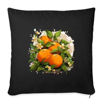 Orange - Illustration - Sofa pillowcase 17,3'' x 17,3'' (45 x 45 cm) - black - Front