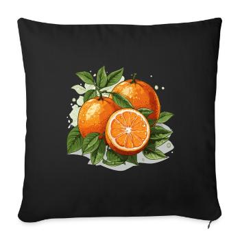 Orange - Illustration - Sofa pillowcase 17,3'' x 17,3'' (45 x 45 cm) - black - Front