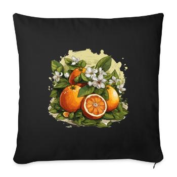 Orange - Illustration - Sofa pillowcase 17,3'' x 17,3'' (45 x 45 cm) - black - Front