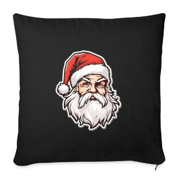 Père Noël - illustration - Housse de coussin décorative 45 x 45 cm - noir - Devant