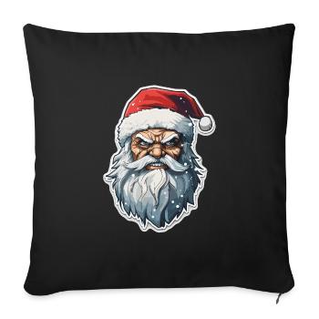 Père Noël - illustration - Housse de coussin décorative 45 x 45 cm - noir - Devant