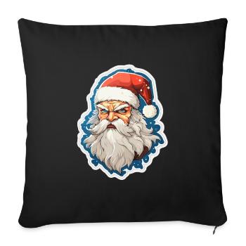 Père Noël - illustration - Housse de coussin décorative 45 x 45 cm - noir - Devant