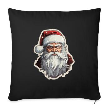 Weihnachtsmann - Illustration - Sofakissenbezug 45 x 45 cm - Schwarz - Vorne