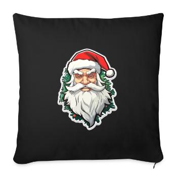 Père Noël - illustration - Housse de coussin décorative 45 x 45 cm - noir - Devant