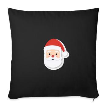 Père Noël - illustration - Housse de coussin décorative 45 x 45 cm - noir - Devant