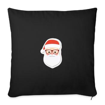 Weihnachtsmann - Illustration - Sofakissenbezug 45 x 45 cm - Schwarz - Vorne