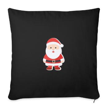Père Noël - illustration - Housse de coussin décorative 45 x 45 cm - noir - Devant