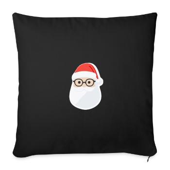 Weihnachtsmann - Illustration - Sofakissenbezug 45 x 45 cm - Schwarz - Vorne