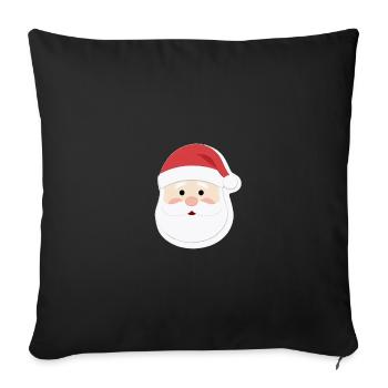 Weihnachtsmann - Illustration - Sofakissenbezug 45 x 45 cm - Schwarz - Vorne