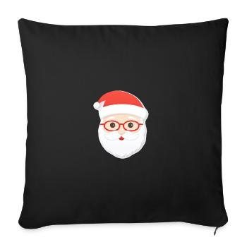 Weihnachtsmann - Illustration - Sofakissenbezug 45 x 45 cm - Schwarz - Vorne