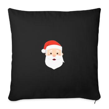 Père Noël - illustration - Housse de coussin décorative 45 x 45 cm - noir - Devant