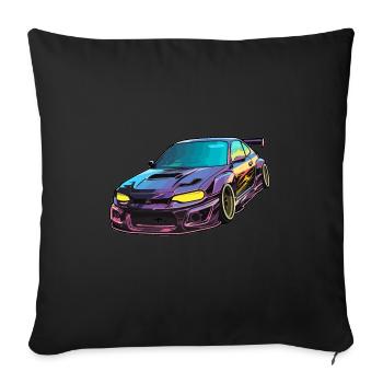 Car - Illustration - Sofa pillowcase 17,3'' x 17,3'' (45 x 45 cm) - black - Front
