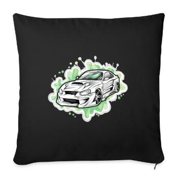 Car - Illustration - Sofa pillowcase 17,3'' x 17,3'' (45 x 45 cm) - black - Front