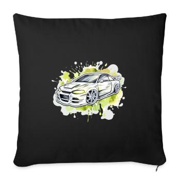 Car - Illustration - Sofa pillowcase 17,3'' x 17,3'' (45 x 45 cm) - black - Front