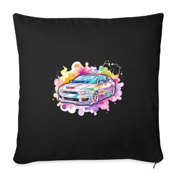 Car - Illustration - Sofa pillowcase 17,3'' x 17,3'' (45 x 45 cm) - black - Front