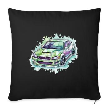 Car - Illustration - Sofa pillowcase 17,3'' x 17,3'' (45 x 45 cm) - black - Front