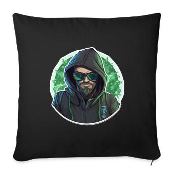 Ethical Hacker - Illustration - Sofakissenbezug 45 x 45 cm - Schwarz - Vorne
