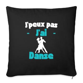 J'peux pas j'ai danse - Housse de coussin décorative 45 x 45 cm - noir - Devant