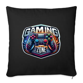 Gaming Zone - Controller Illustration - Sofakissenbezug 45 x 45 cm - Schwarz - Vorne