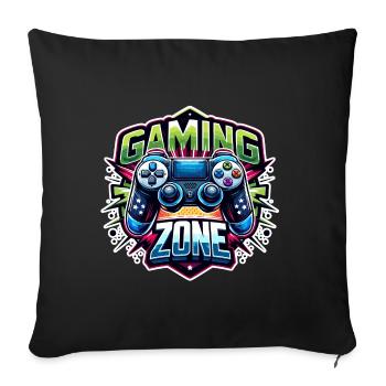 Gaming Zone - Controller Illustration - Sofakissenbezug 45 x 45 cm - Schwarz - Vorne