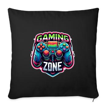 Gaming Zone - Controller Illustration - Sofakissenbezug 45 x 45 cm - Schwarz - Vorne
