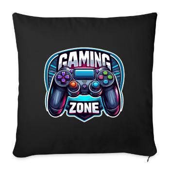 Gaming Zone - Controller Illustration - Sofakissenbezug 45 x 45 cm - Schwarz - Vorne