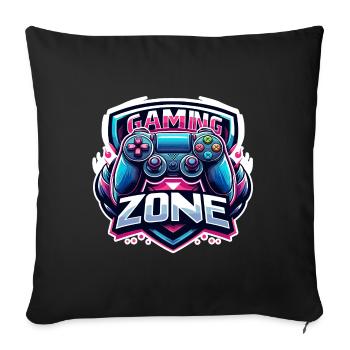 Gaming Zone - Controller Illustration - Sofakissenbezug 45 x 45 cm - Schwarz - Vorne