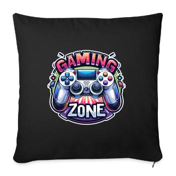 Gaming Zone - Controller Illustration - Sofakissenbezug 45 x 45 cm - Schwarz - Vorne