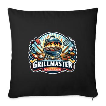 GrillMaster - Grill Illustration - Sofakissenbezug 45 x 45 cm - Schwarz - Vorne