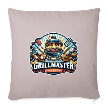 GrillMaster - Illustration de gril - Housse de coussin décorative 45 x 45 cm - taupe clair - Devant