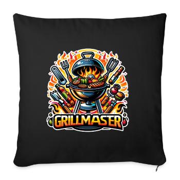 GrillMaster - Grill Illustration - Sofakissenbezug 45 x 45 cm - Schwarz - Vorne